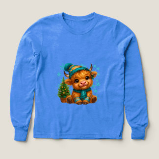 Knuffelige Winter Hoogland Koe Kerst Kunst – Knusj