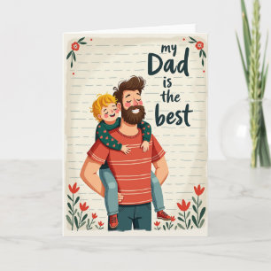 Knuffelkaart voor liefhebbende vaders kaart