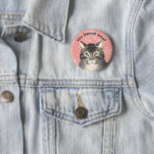 Knuffelkat Stemknop Ronde Button 5,7 Cm (In situ)