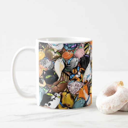 Knuffelkatten Mok (Met donut)