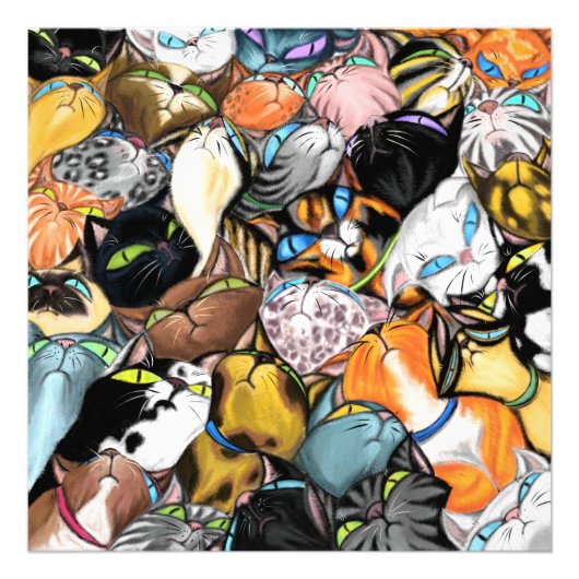 Knuffelkatten Poster (Voorkant)