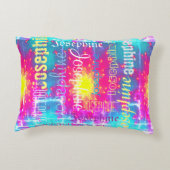 Knuffelkleurige stropdas Dye Boho Fade Personalise Accent Kussen (Achterkant)