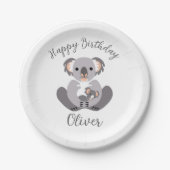 Knuffelkoala - Gelukkige verjaardag - Feest Papieren Bordje (Voorkant)