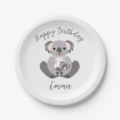 Knuffelkoala - Wildlife - Happy Birthday - Feest Papieren Bordje (Voorkant)
