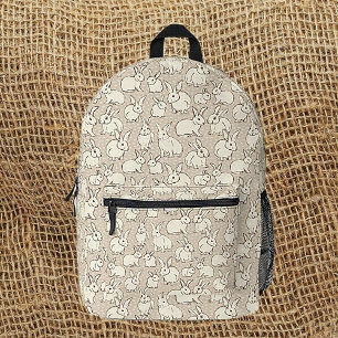 Knuffelkonijn Bonanza - patroon Pasen. Bedrukte Rugzak