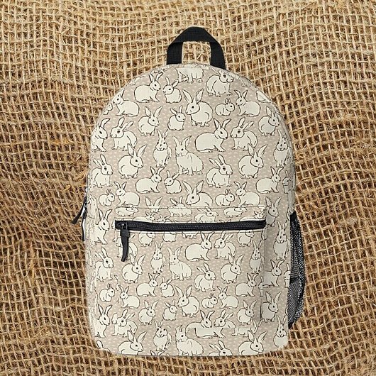 Knuffelkonijn Bonanza - patroon Pasen. Bedrukte Rugzak