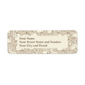 Knuffelkonijn Bonanza - patroon Pasen. Etiket (Voorkant)