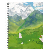 Knuffelkonijn in Mountain View Spiraal Notebook Notitieboek (Voorkant)