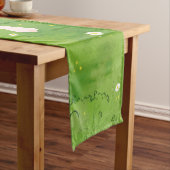 Knuffelkonijn in Mountain View Tafel Runner Korte Tafelloper (Voorbeeld)