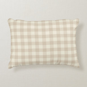 Knuffelkonijn Konijnen Gingham - neutraal patroon. Accent Kussen