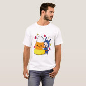 Knuffelkonijn met candy corn t-shirt (Voorkant volledig)