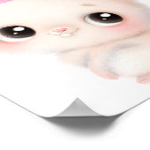 Knuffelkonijn met Roze Strik Muurkunst Poster (Hoek)