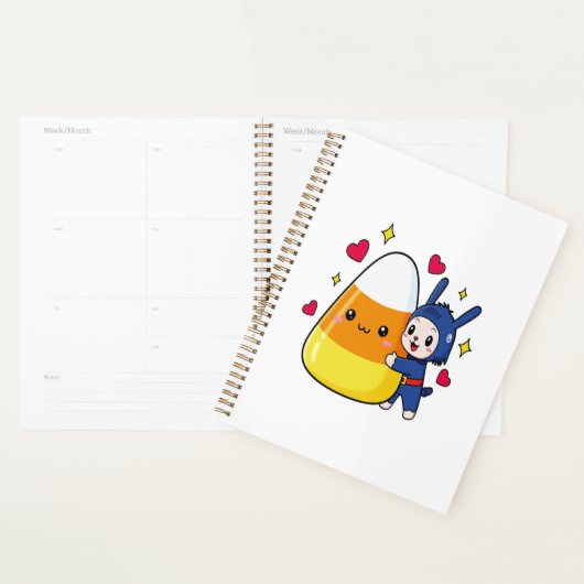 Knuffelkonijn met snoepmais planner (Display)