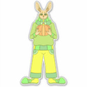 Knuffelkonijn Sticker (Voorkant)