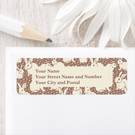 Knuffelkonijnen Bonanza - Mocha Mousse. Etiket (Insitu)