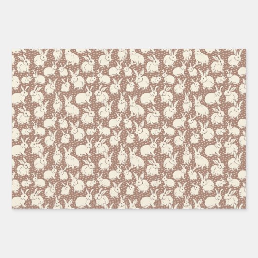 Knuffelkonijnen Bonanza - Mocha Mousse. Inpakpapier Vel (Voorkant)