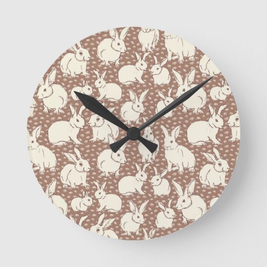 Knuffelkonijnen Bonanza - Mocha Mousse. Ronde Klok (Voorkant)