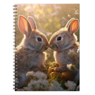 Knuffelkonijnen in Lenteweide Ontwerp Notitieboek