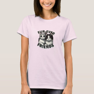 Knuffelmetgezellen - Schattigee Cat Friendship-ser T-shirt