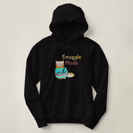 Knuffelmodus Mopshagedis Kat Hoodie (Design voorkant)