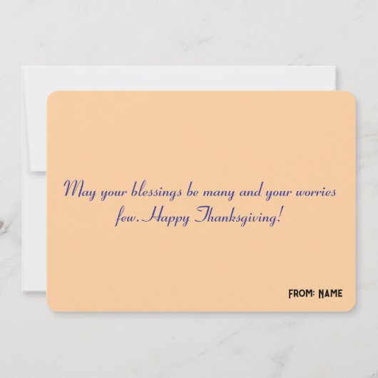 Knuffelmuis in Pompoen – Prettig Thanksgiving Boer Feestdagenkaart (Achterkant)