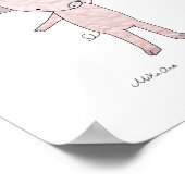 Knuffelposter met varken Biggetje boerderij dier k Poster (Hoek)