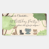 Knuffels 1e verjaardag feest spandoek (Horizontaal)