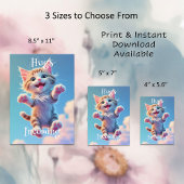 Knuffels Aanstaande Schattig Vliegend Tabby Katje  Kaart