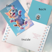 Knuffels Aanstaande Schattig Vliegend Tabby Katje  Kaart