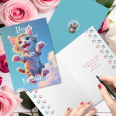 Knuffels Aanstaande Schattig Vliegend Tabby Katje  Kaart