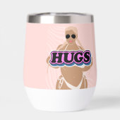 Knuffels, cartoon mooi plus dame in bikiny (Achterkant)