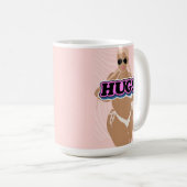 Knuffels, cartoon mooi plus dame in bikiny koffiemok (Voorkant rechts)