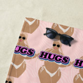 Knuffels, cartoon mooi plus dame in bikiny strandlaken (In situ)