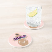 Knuffels, cartoon mooi plus dame in bikiny zandsteen onderzetter (Zijkant)