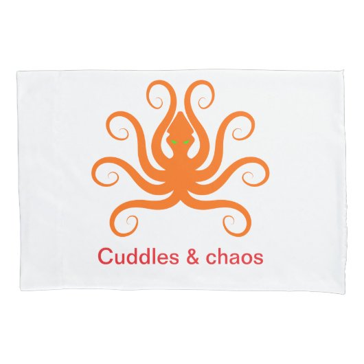 Knuffels & Chaos - Octopus Pillow Hoesje Kussensloop (Voorkant)