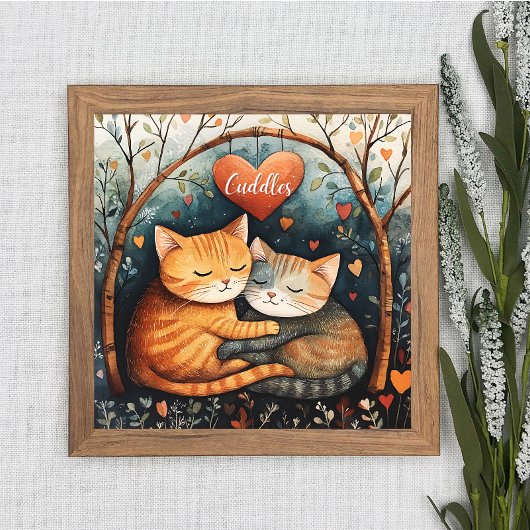 Knuffels en Kat Love Poster Wall Art