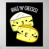 Knuffels en kazen Grappige kaaspen Donker BG Poster (Voorkant)