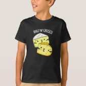 Knuffels en kazen Grappige kaaspen Donker BG T-shirt (Voorkant)