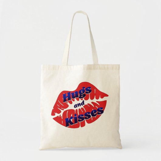 Knuffels en Kisses Lippen Valentijn Lover Tote Bag (Voorkant)