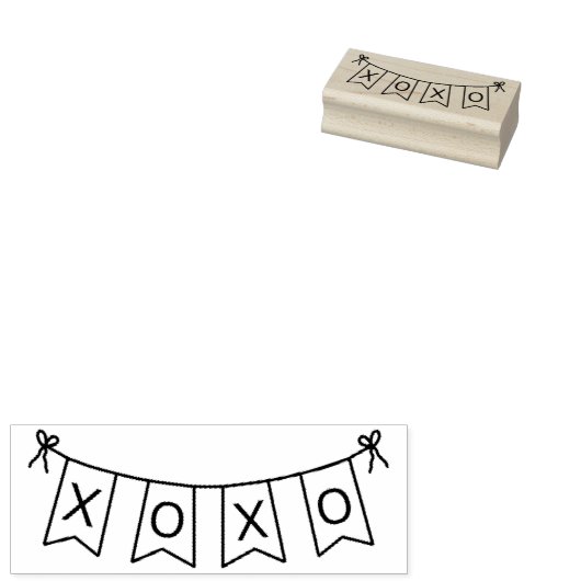 Knuffels en Kusjes Banner Rubberstempel (Gestempeld)