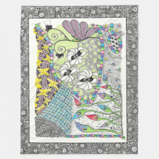 Knuffels en kusjes fleece deken