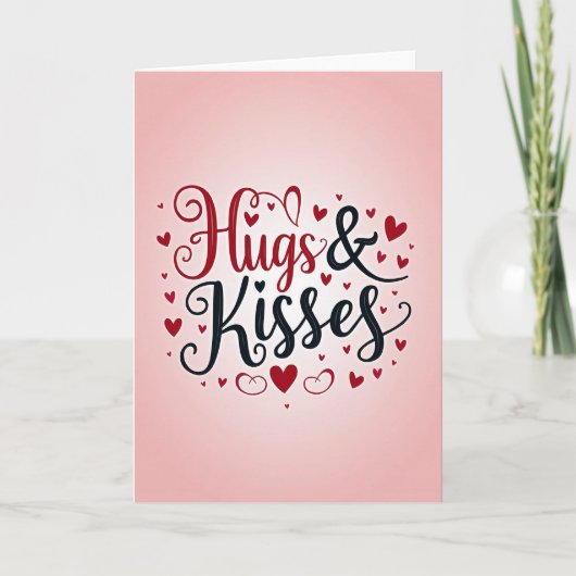 Knuffels En Kusjes Liefdevolle Kaart (Voorkant)
