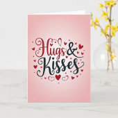 Knuffels En Kusjes Liefdevolle Kaart (Gele Bloem)