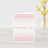 Knuffels en kusjes Red Hearts Valentijnsdag Kaart (Gele Bloem)