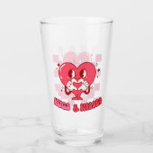 "Knuffels en kusjes" | Schattige & Liefdevol Roze Glas (Achterkant)