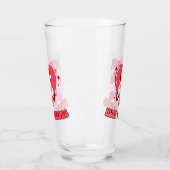 "Knuffels en kusjes" | Schattige & Liefdevol Roze Glas (Links)