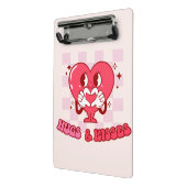 "Knuffels en kusjes" | Schattige & Liefdevol Roze  Mini Klembord (Angled2)