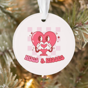 "Knuffels en kusjes" Schattige & Liefdevol Roze Ornament