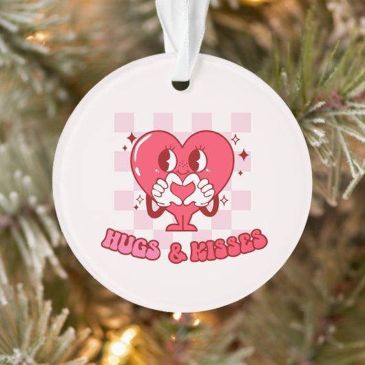 "Knuffels en kusjes" | Schattige & Liefdevol Roze Ornament (Boom)