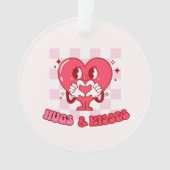 "Knuffels en kusjes" | Schattige & Liefdevol Roze Ornament (voorkant)